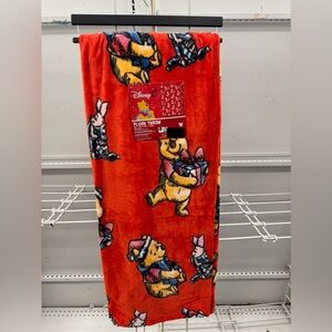 NEW Winnie the Pooh Red Christmas Throw Blanket Piglet 50”x70” VIRAL Santa Hat